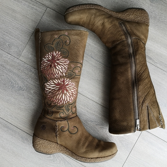 Timberland Special Limited Edition Shertang Shearling Brown Suede Leather Boots - Picture 6 of 16